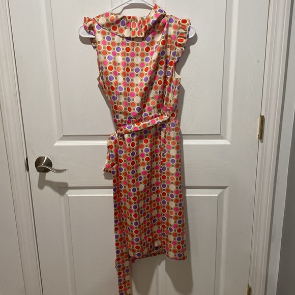 Kate Spade Aubrey silk wrap spring dress pink women’s size 4 - Picture 5 of 6